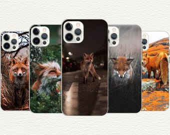 Funda de teléfono de zorro, cubierta de TPU de vida silvestre, personalizable
