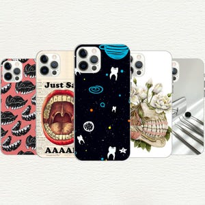 Dentist Phone Case, Teeth Case, Gift for Dentist, Dental Odontic, Iphone 16, 15, 14, 13, 12, 11, X, SE, Galaxy S, Note, A, Custom Phone Case