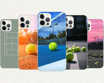 Personalized Tennis Court Phone Case: UV Printed, Shockproof TPU cover Samsung, Pixel models