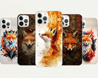 Custodia per telefono a forma di volpe, regalo per gli amanti della fauna selvatica, cover in TPU personalizzabile