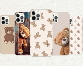Teddy Bear Phone Case, Customizable Soft TPU Cover