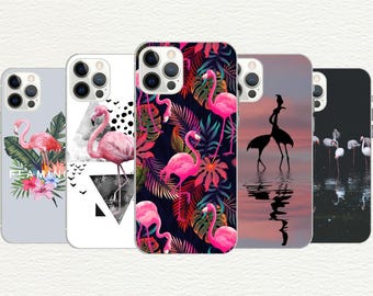 Elegant Flamingo Phone Case: Tropical Design, Customizable TPU Cover