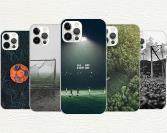 Funda de teléfono de fútbol: regalo deportivo retro, carcasa de TPU personalizable