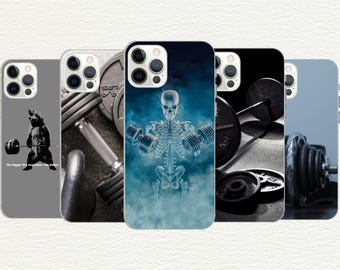 Funda de teléfono de levantamiento de pesas: regalo de fitness para gimnasio, cubierta de TPU personalizable