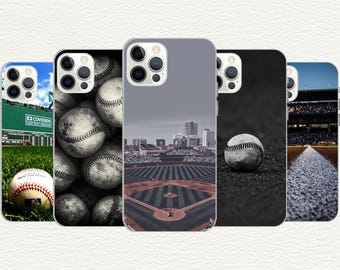 Regalo para amantes del béisbol: Funda deportiva retro para teléfono, TPU personalizable
