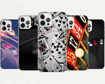 Casino Phone Case, Poker Cards, Roulette Wheel TPU Cover Samsung, Pixel models