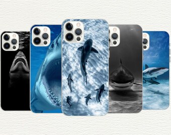 Custodia per telefono a forma di squalo: cover in TPU a tema mondo sottomarino, regalo per la vita marina