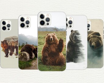 Grizzly Bear Phone Case: Wildlife Nature Gift, Custom TPU Cover
