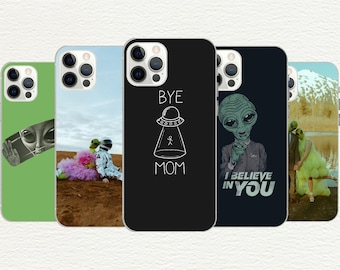 Funny Alien Phone Case: UV Print, Customizable TPU Cover