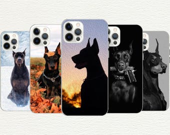 Doberman Dog Lover Phone Case: Customizable TPU, Shockproof