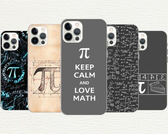 Funda para teléfono con diseño de matemáticas y Pi: regalo para matemáticos, cubierta de TPU con impresión UV
