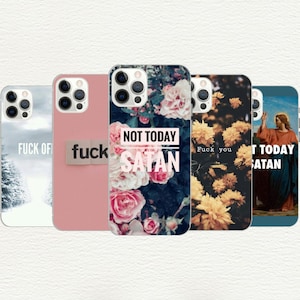 Funda para teléfono "Not Today Satan": Cita atrevida, regalo divertido
