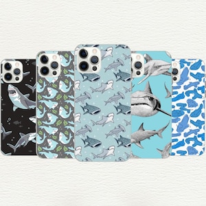 Cool Shark Phone Case, Sealife Gift, Shark Lover, Great White , Iphone 16, 15, 14, 13, 12, 11, X, SE, Galaxy S, Note, A, Custom Phone Case