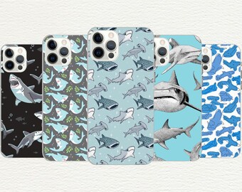 Custodia per telefono a forma di squalo, cover in TPU a forma di vita marina, regalo personalizzabile