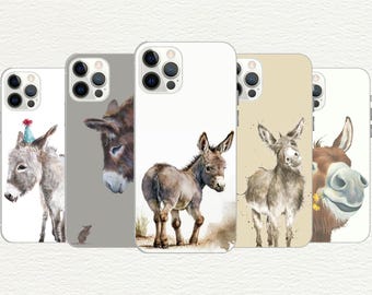 Funda de teléfono con diseño de burro, personalizada, de TPU, ideal para amantes de los animales.