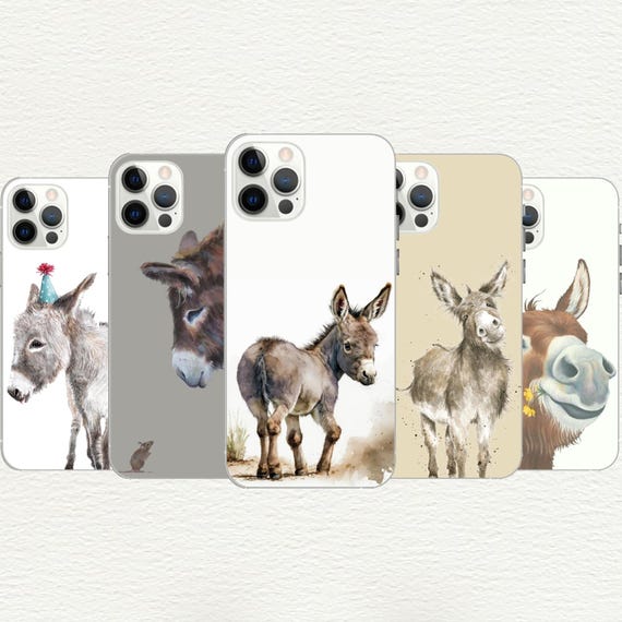 Funny Donkey Phone Case, Custom Animal Lover TPU Cover