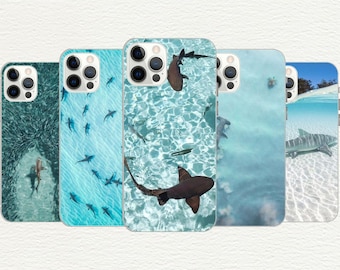 Custodia per telefono Shark: custodia in TPU Ocean Life, regalo personalizzabile