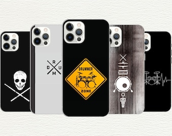 Funda para móvil de baterista: Regalo de música rock 'n' roll