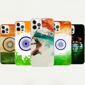 India Flag Phone Case, Indian Gift, Iphone 16, 15, 14, 13, 12, 11, X, SE, Galaxy S, A, Custom Phone Case