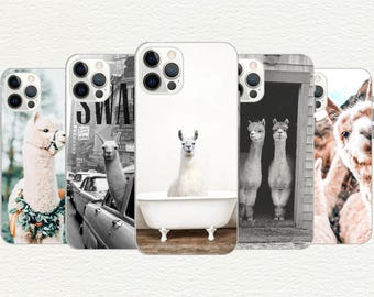 Funda para teléfono con diseño de llama y alpaca: un regalo divertido para los amantes de los animales.