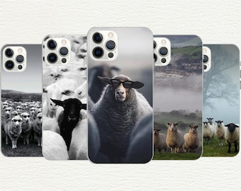 Funda para teléfono de TPU con diseño de oveja divertida, regalo para amantes de los animales, personalizable
