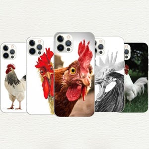 Rooster Phone Case, Farmlife Gift, Animal Lover, Cockerel, Chicken Case, Iphone 16, 15, 14, 13, 12, 11, X, Galaxy S, A, Custom Phone Case