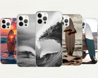 Surfing Phone Case, Surfer Gift, Retro Sports Case, Beach Surfboard, Iphone 16, 15, 14, 13, 12, 11, X, Samsung Galaxy S, Custom Phone Case