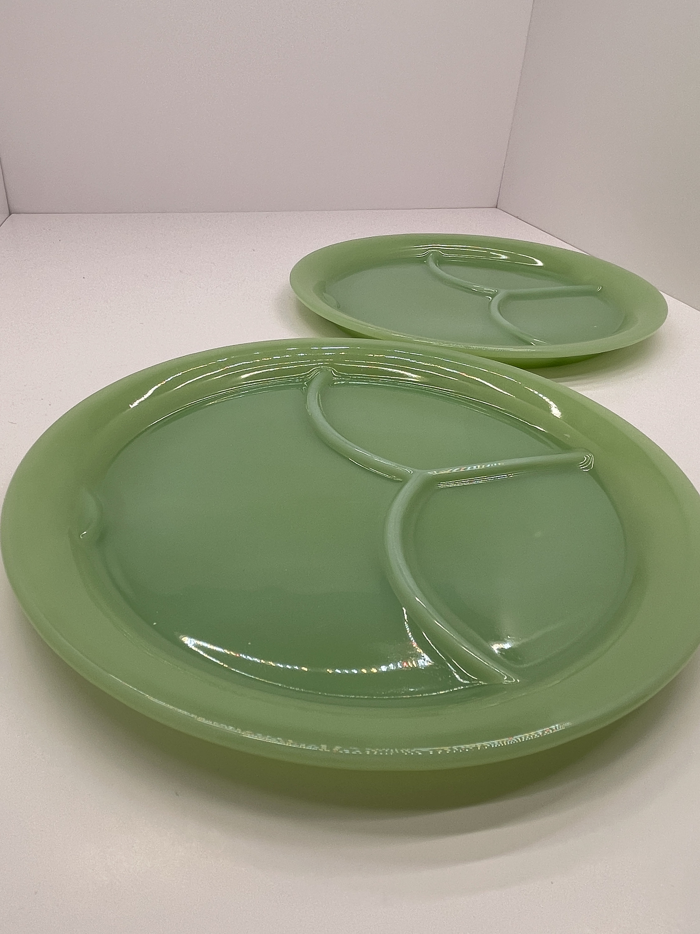 Fire King Jadeite Restaurant Ware Divided Dinner Plate Etsy
