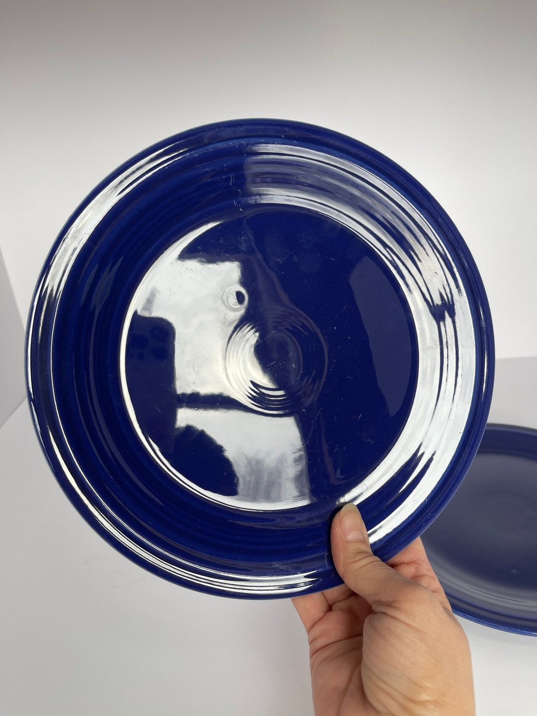 Vintage Cobalt Blue Fiesta Dinner Plates Etsy