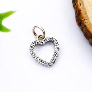 White Topaz Necklace/ White Topaz Heart Necklace/ Sterling Silver Necklace/ White Topaz Silver Pendant/ Minimalist White Topaz Necklace!