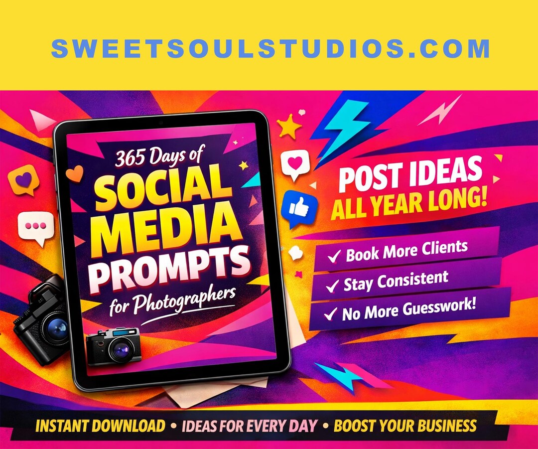 365 Days of Social Media Posts for Photographers - Etsy