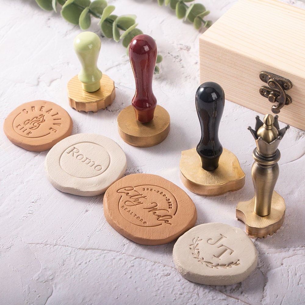 Custom Clay Stamp Custom Brass Pottery Stamp Personalized Etsy