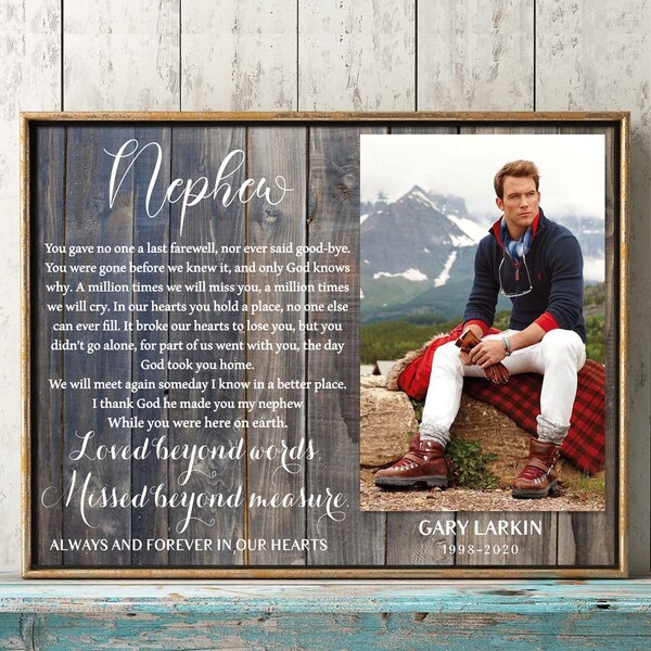 Nephew Memorial Picture Frame Etsy