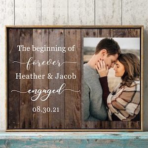 Engagement gift for Couple Personalized Engagement Gift for Couple Engagement Frame Engagement Party Gift Newly Engaged Couple Gift for her