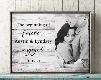 Engagement gift for Couple Personalized Engagement Gift for Couple Engagement Frame Engagement Party Gift Newly Engaged Couple Gift for her