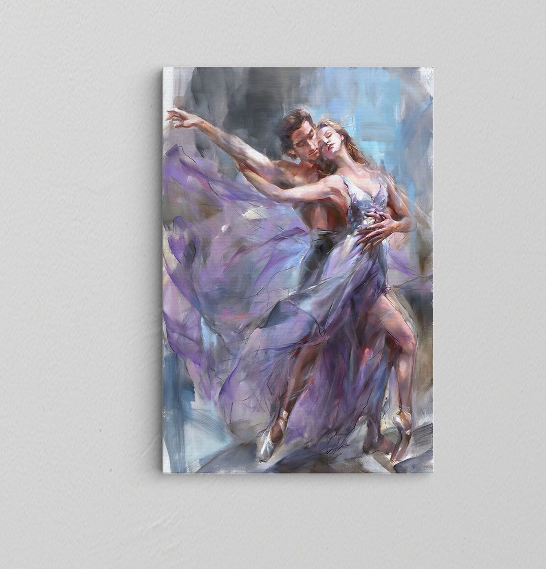 Romantic Couple Dance Wall Art / Couple Dancing Canvas / Latin Dance