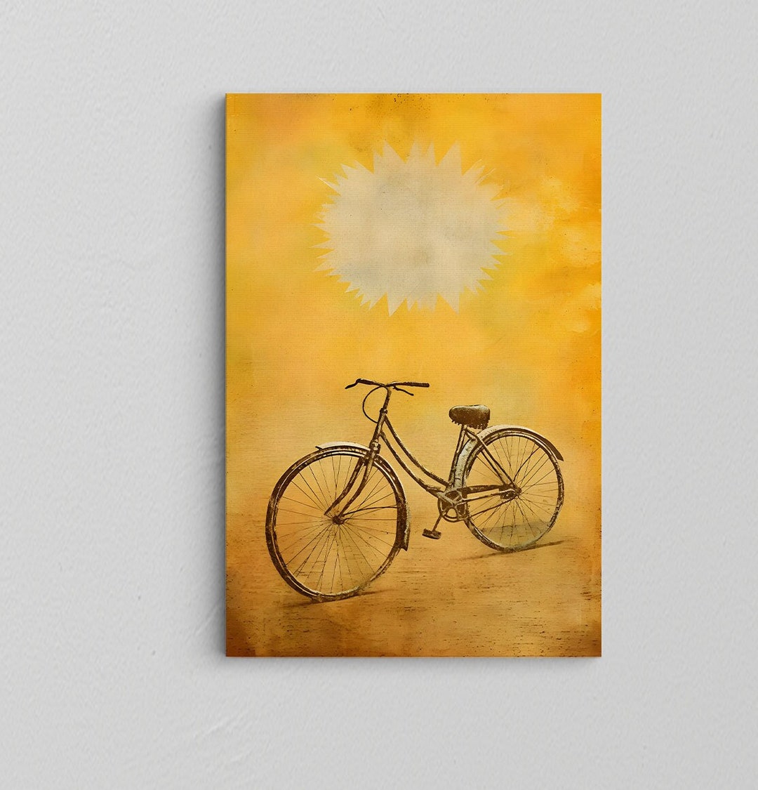 Bicycle Minimalist Wall Art / Canvas Art / Bicycle Lover Gift