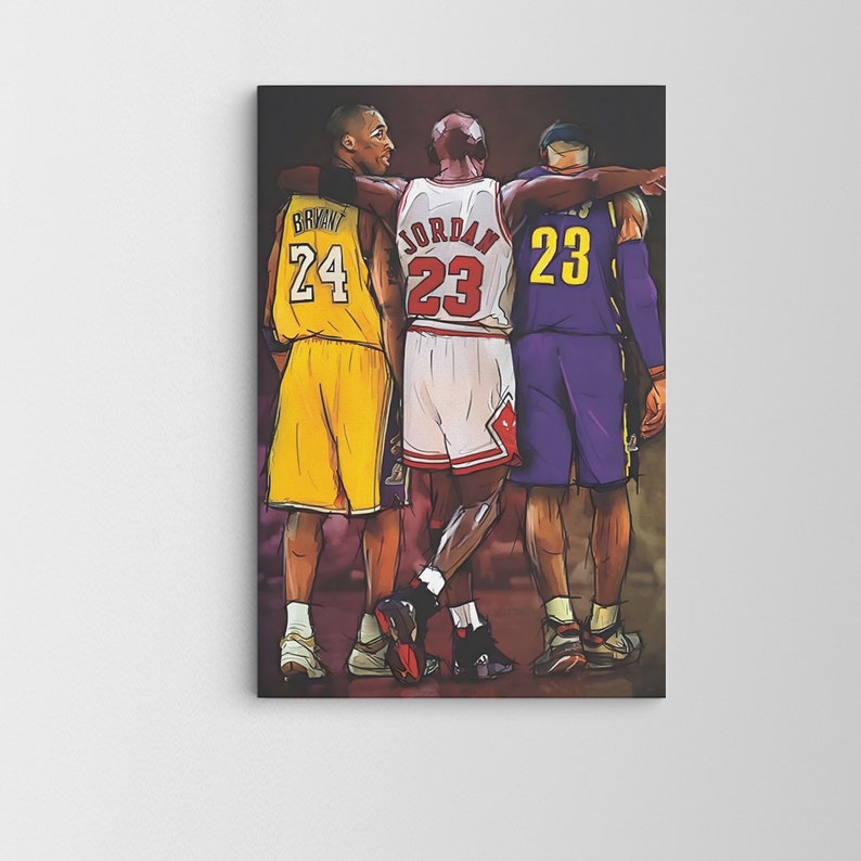 NBA Wall Art / Michael Jordan / Lebron James / Basketball Etsy