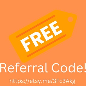 40 listagens gratuitas para novas lojas Etsy / Cupom de economia / Link de referência / Link para abrir a loja Etsy / Código de referência GRATUITO da loja Etsy