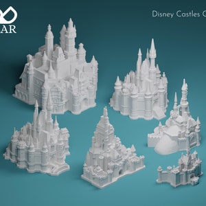 Freizeitpark-Miniaturreplik - Prinzessinschlösser auf der ganzen Welt | NUR Digitale Datei | 3D Modell für 3D Drucker | häkeln | WG | Paris | Tokio