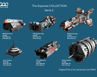 The Expanse Starships Collection 2 - 6 Ships - Set b2 3D Model Replica (Digital File)