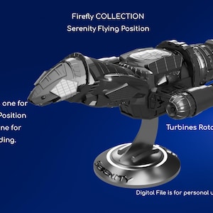 Firefly Serenity - Conjunto de réplicas de modelos de ciencia ficción / Modelo 3D para impresora 3D / SOLO archivo digital /