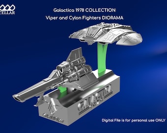 Battlestar Galactica 1978 & 2004 | Viper and Cylon Fighters |Sci-Fi Model Replica-  3D Model for 3D Printer | Digital File ONLY| DIY | TV |