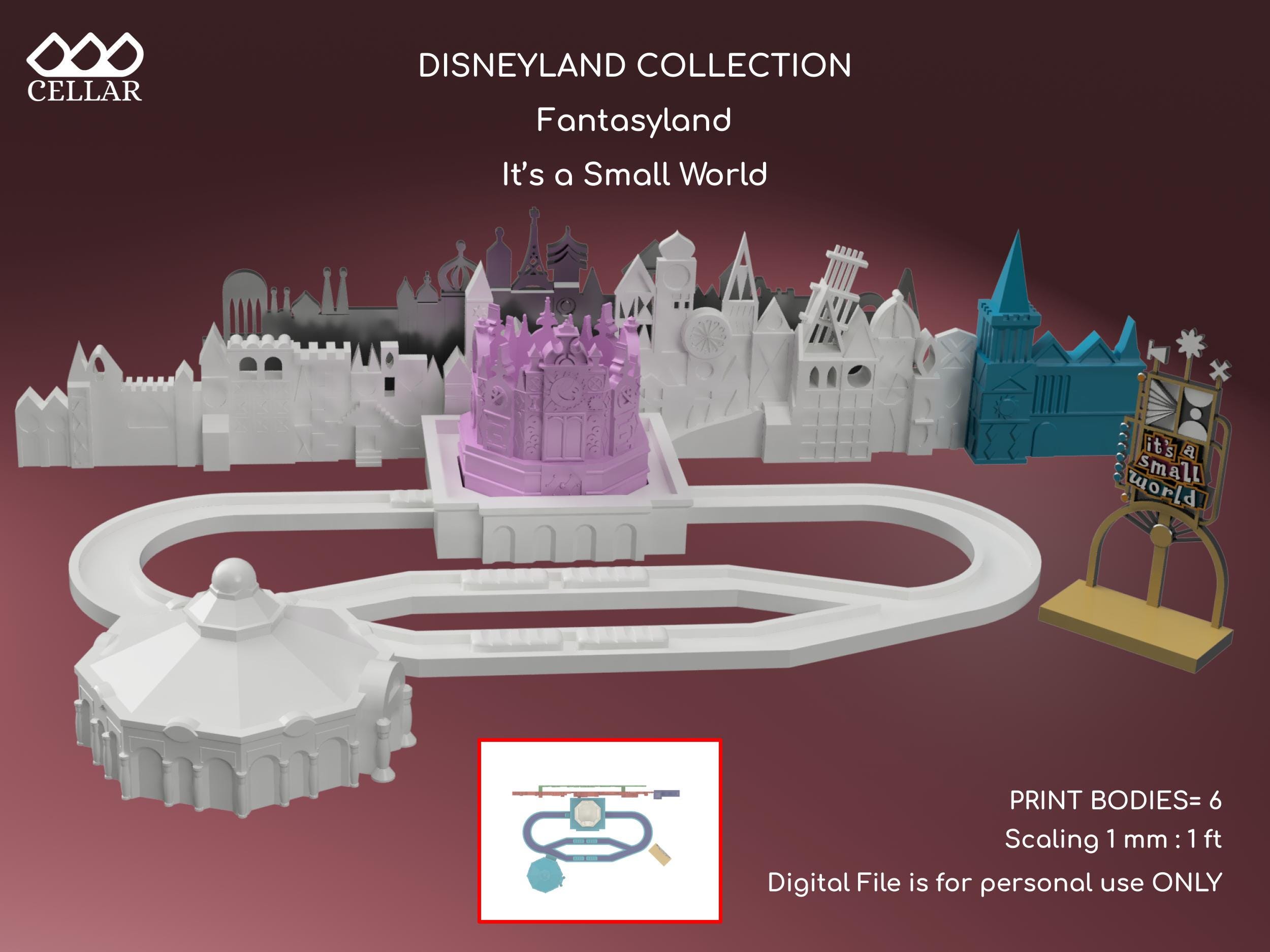 Disneyland Collection 3, 5 Models - the Original Theme Park Miniature ...