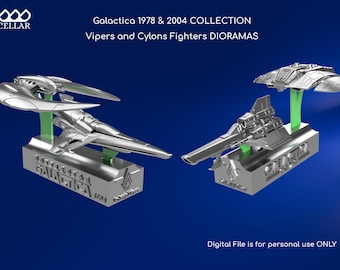 Battlestar Galactica 1978 & 2004 | Viper and Cylon Fighters |Sci-Fi Model Replica-  3D Model for 3D Printer | Digital File ONLY| DIY | TV |