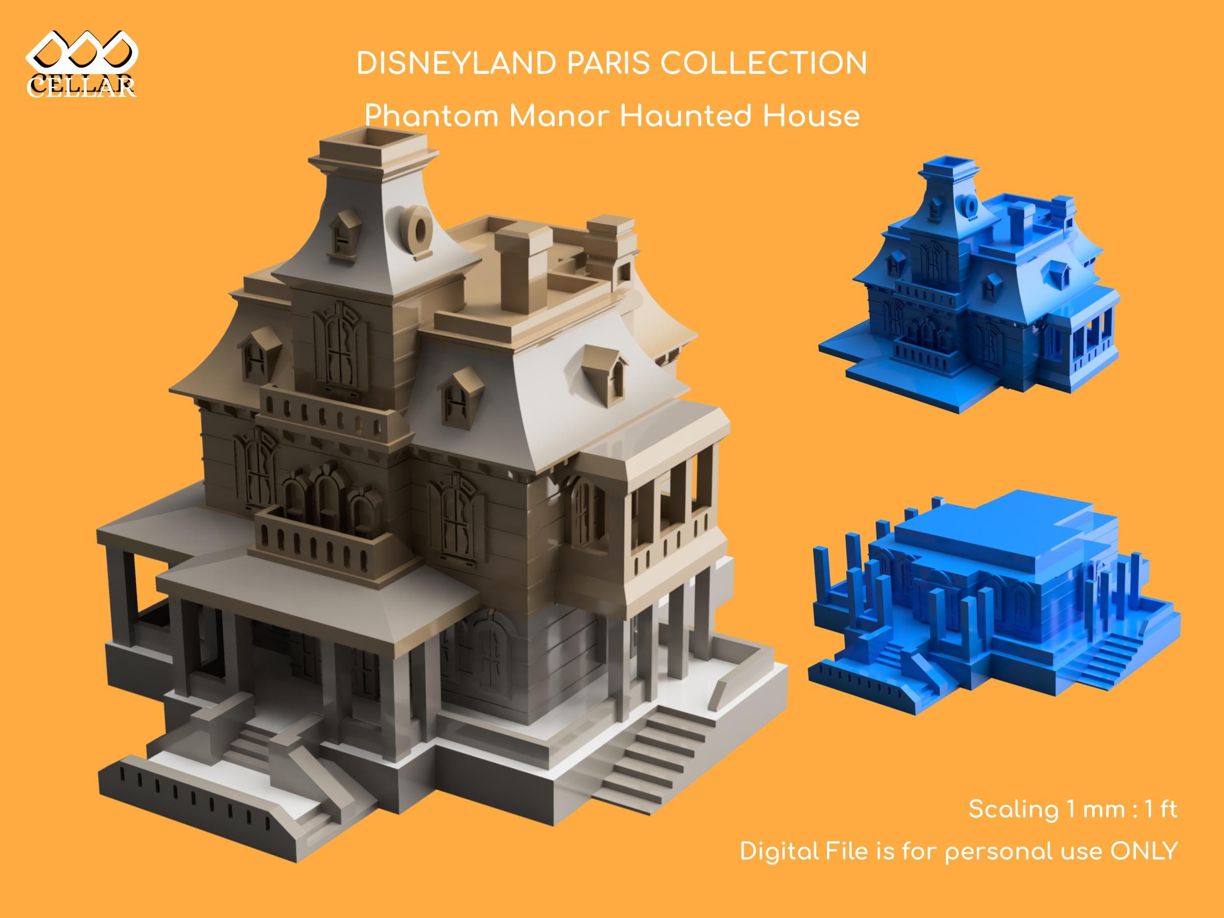 ディズニーランド・パリ ファントム・マナー（お化け屋敷）3Dモデル