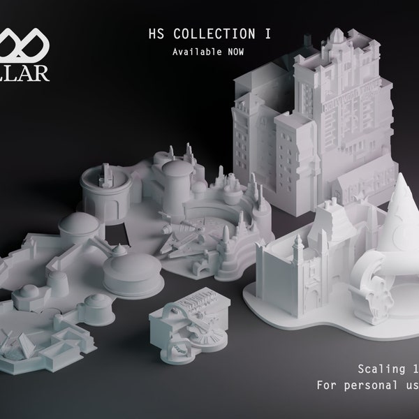 Theme Park Miniature Replica - HS Collection 1 | Digital File ONLY | 3D Model for 3D Printer | diy  |  RockNRoll | Tower | Theater | Galaxy