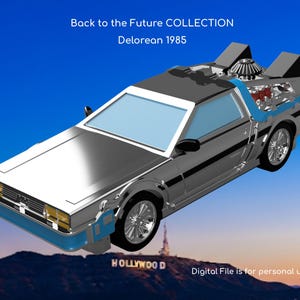 Sci-Fi Model Replica Set - Back to the Future 1 |  DeLorean 1985 | 3D Model for 3D Printer | Digital File ONLY | Miniature | DIY | Movie