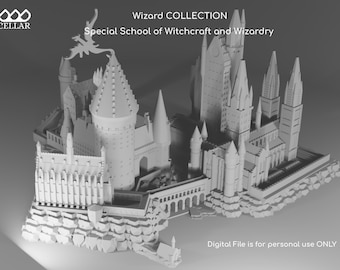 Szkoła Magii i Czarodziejstwa – Miniaturowa Replika – | TYLKO Plik Cyfrowy | Model 3D do Drukarki 3D | Film kinowy|