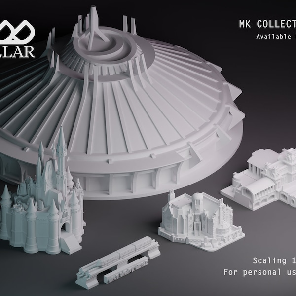 Réplique miniature du parc à thème - MK Collection 1 | Fichier numérique SEULEMENT | Modèle 3D pour imprimante 3D | bricolage | Château | Manoir | Montagne | Gare